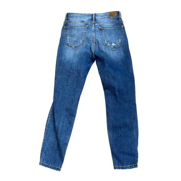 Judy Blue Relaxed Fit Mid Rise Distressed Denim Jeans JB8271DK Size 7/28 - Picture 3 of 8
